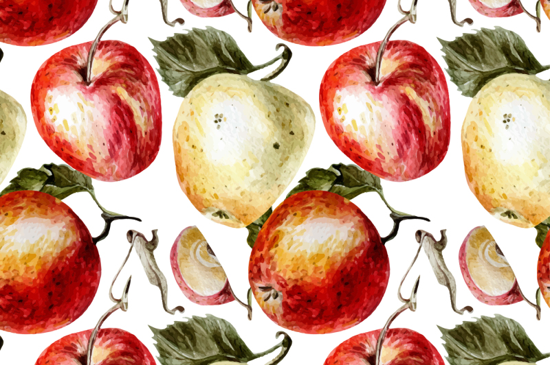 beautiful-watercolor-apples