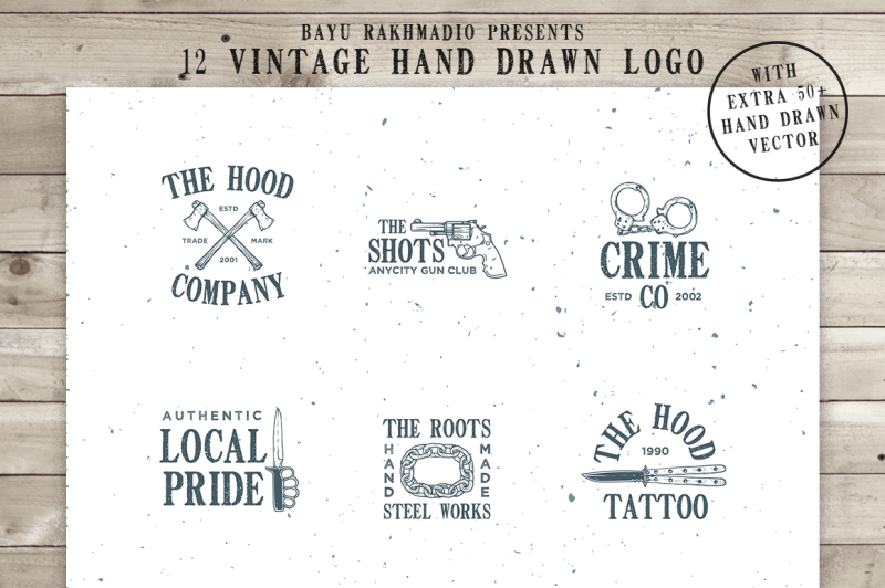 12-vintage-logo-50-extra-illustration