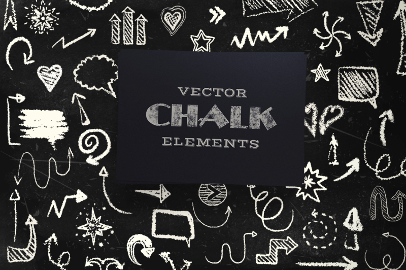 vector-chalk-elements-collection