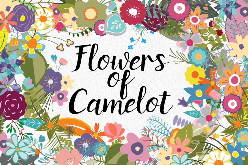 flowers-of-camelot-130-clip-art-elements