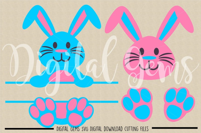 Download Split Rabbit, Face, Feet SVG / DXF / EPS / PNG Files By ...