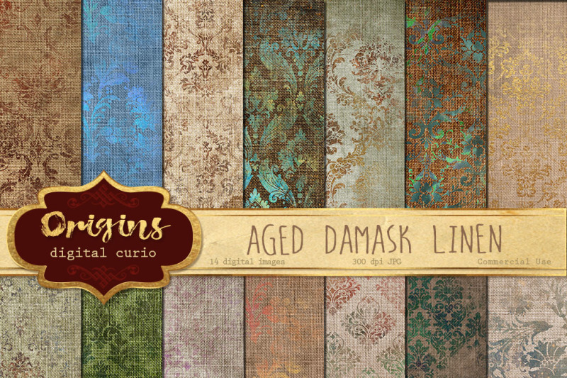 aged-damask-linen-digital-paper