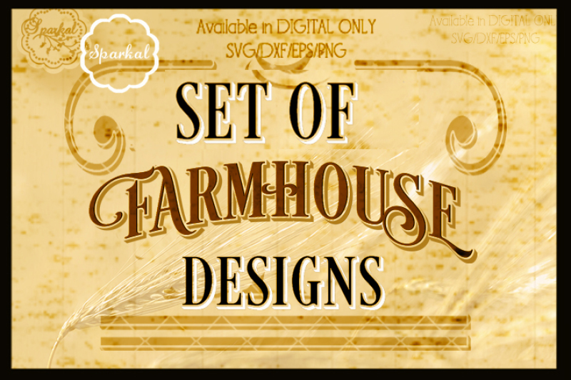 Download A SET of 7 FARMHOUSE Designs for Stencil Making ~ SVG Cut ...
