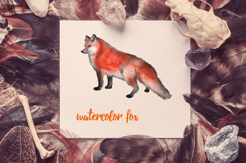 watercolor-fox
