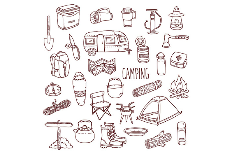hand-drawn-camping-icons-and-pattern