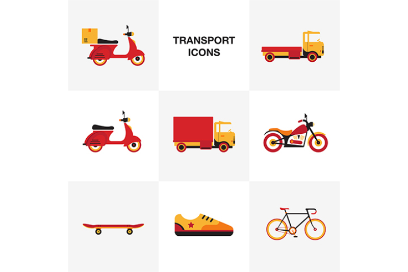 transport-vehicle-icon-set