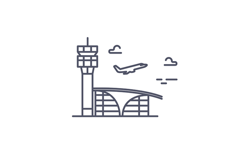 airport-building-and-airplane-vector-line-icon
