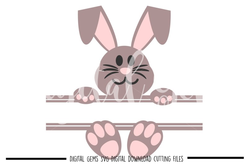 Split Bunny SVG / DXF / EPS / PNG Files By Digital Gems ...