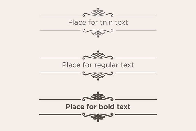 retro-text-dividers-set-vintage-border-elements-different-size-of-stroke-for-thin-regular-and-bold-text