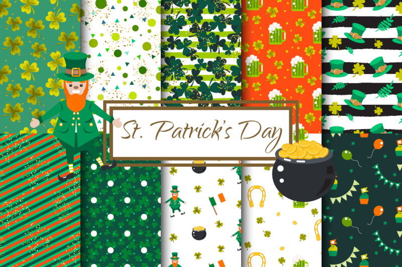 st-patrick-s-day-vector-patterns