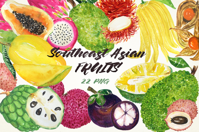 asian-fruits-watercolor-clipart