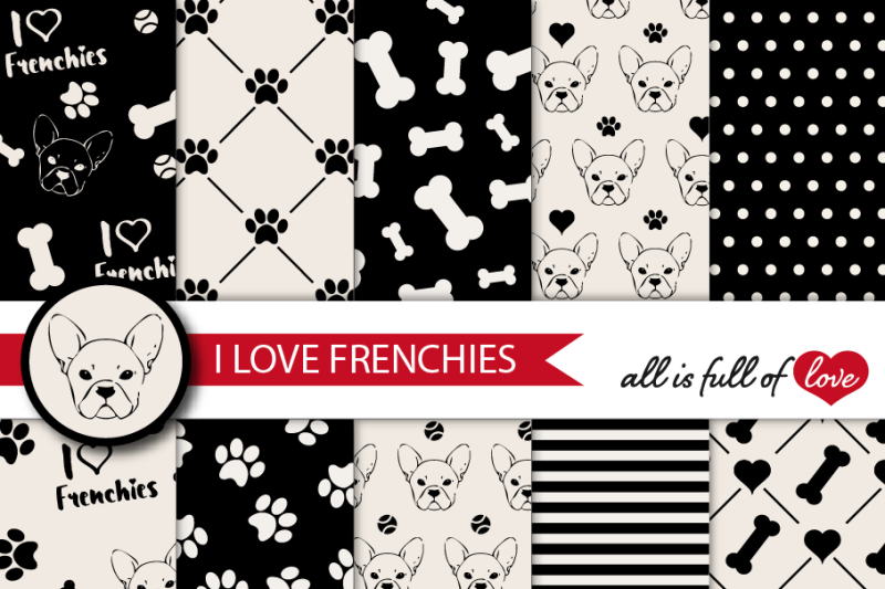 french-bulldog-digital-paper-frenchie-background-patterns-to-print-dog-digital-scrapbook