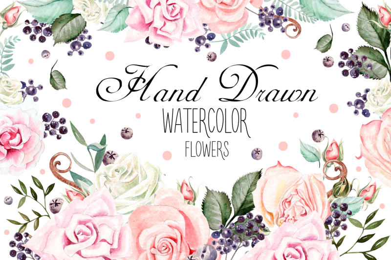 hand-drawn-watercolor-roses