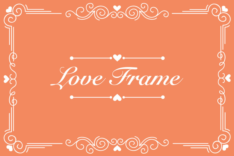 decorative-love-frame-vector
