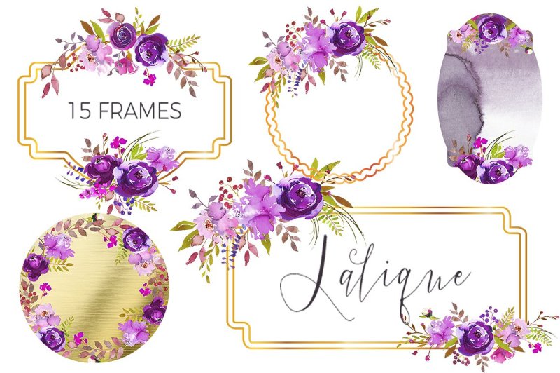 lalique-watercolor-purple-flowers-set