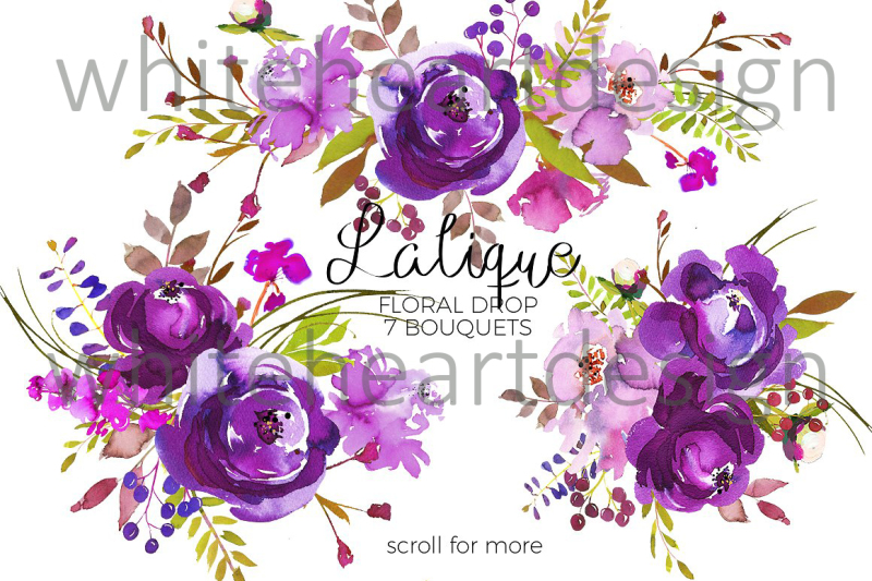 lalique-watercolor-purple-flowers-set