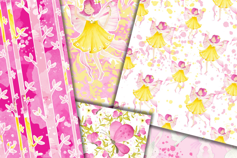 spring-fairy-digital-paper