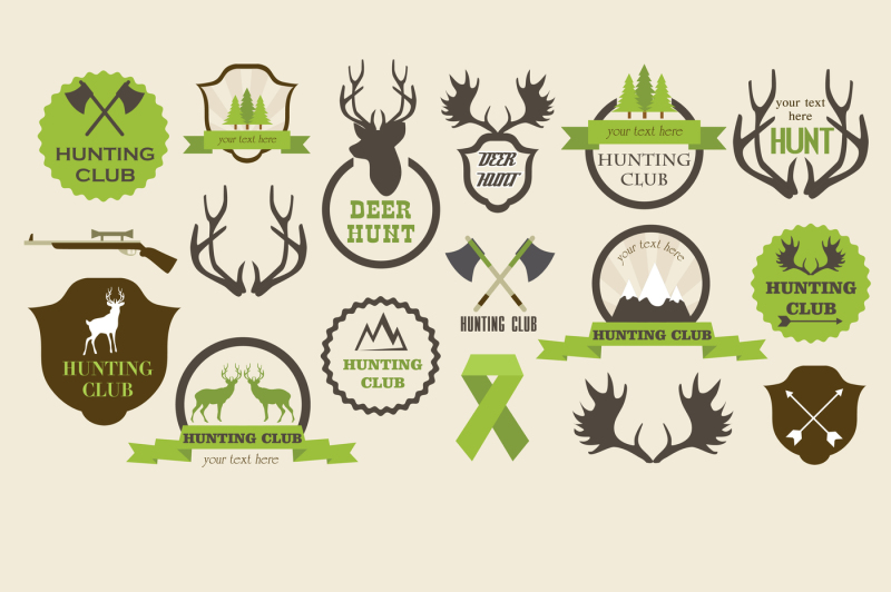 hunting-icons-set