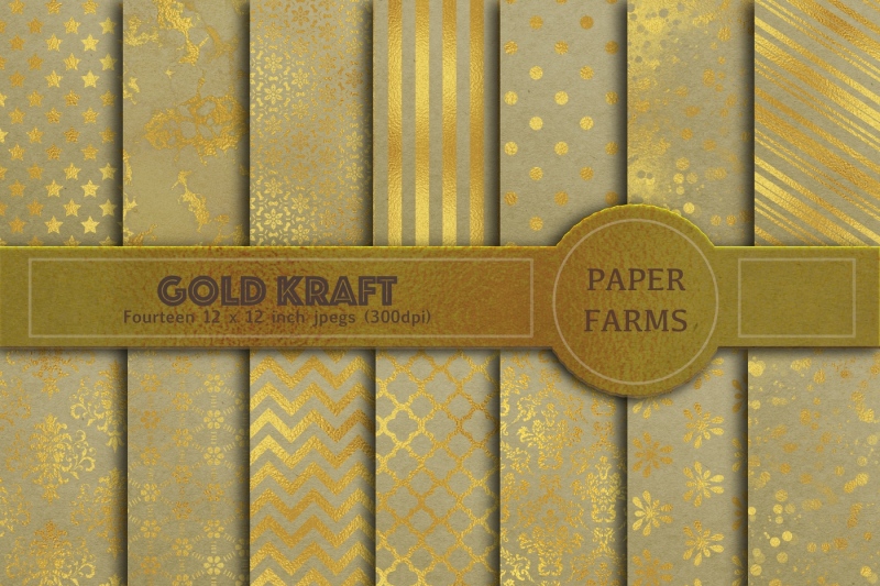 gold-kraft-digital-paper
