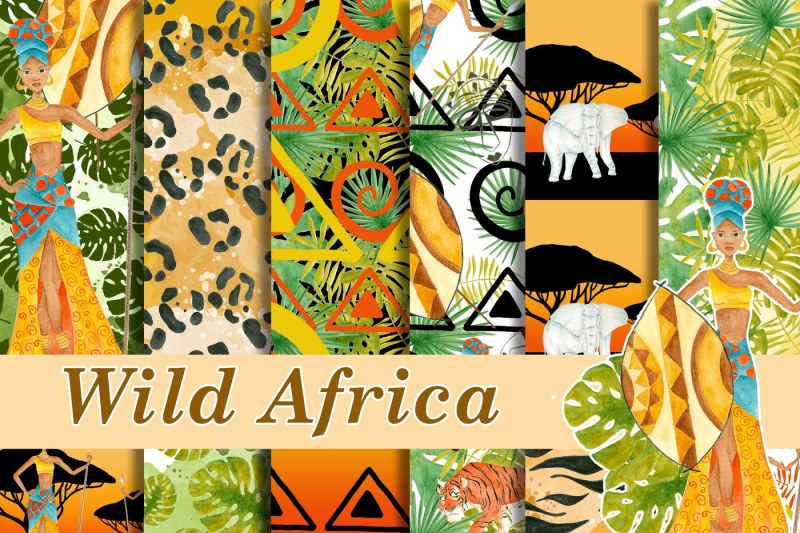 wild-africa-digital-paper-pack