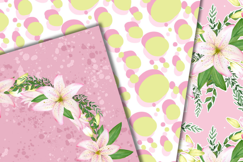 spring-lily-digital-paper