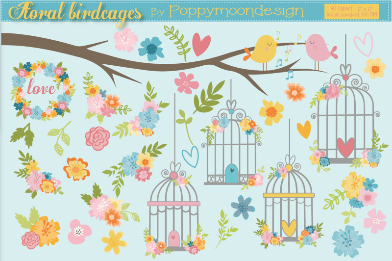 floral-birdcages