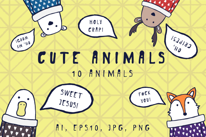 cute-animals-set-of-funny-illustrations
