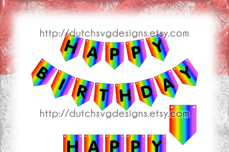Download Happy Birthday banner cutting file, in Jpg Png SVG EPS DXF ...