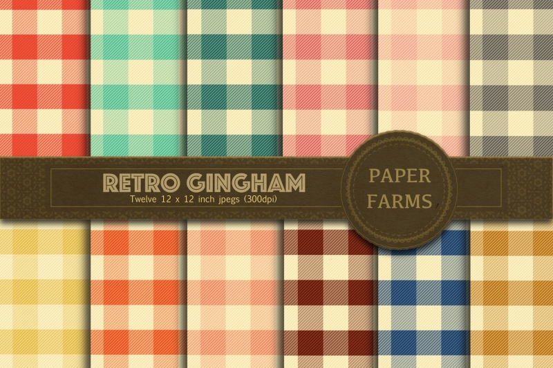 retro-gingham-digital-paper