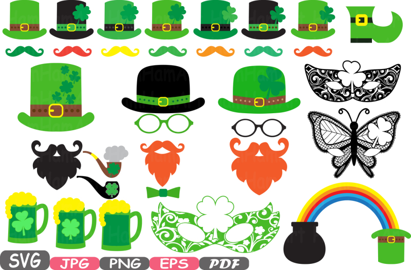 st-patricks-day-props-photo-booth-cutting-files-svg-party-saint-patty-day-shamrock-clipart-irish-four-leaf-clover-leprechaun-t-shirt-16p