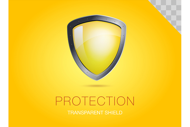 realistic-metal-shield-with-transparent-armored-glass