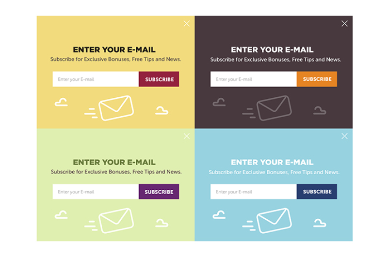 design-of-the-website-form-for-email-subscribe-vector-set
