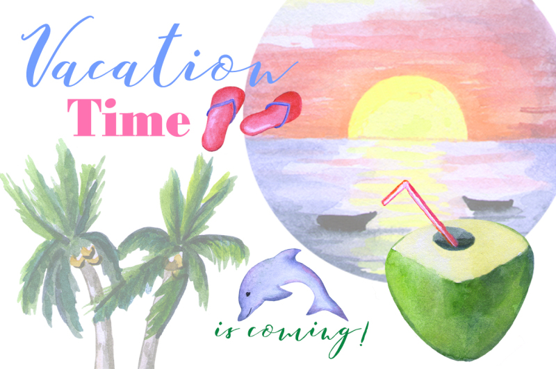 vacation-time-watercolor-clipart