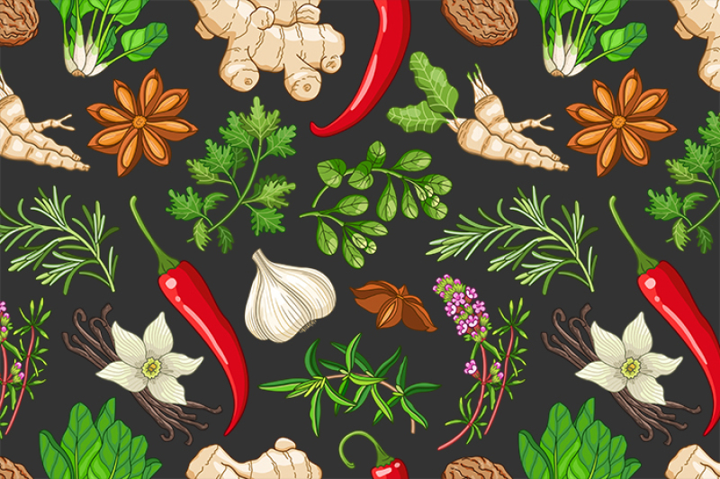 hot-pattern-with-herbs-and-spices