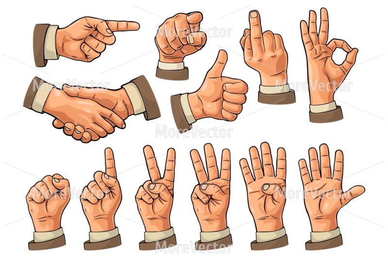 male-hand-sign-fist-like-handshake-ok-peace-pointing-finger-at-viewer-from-front