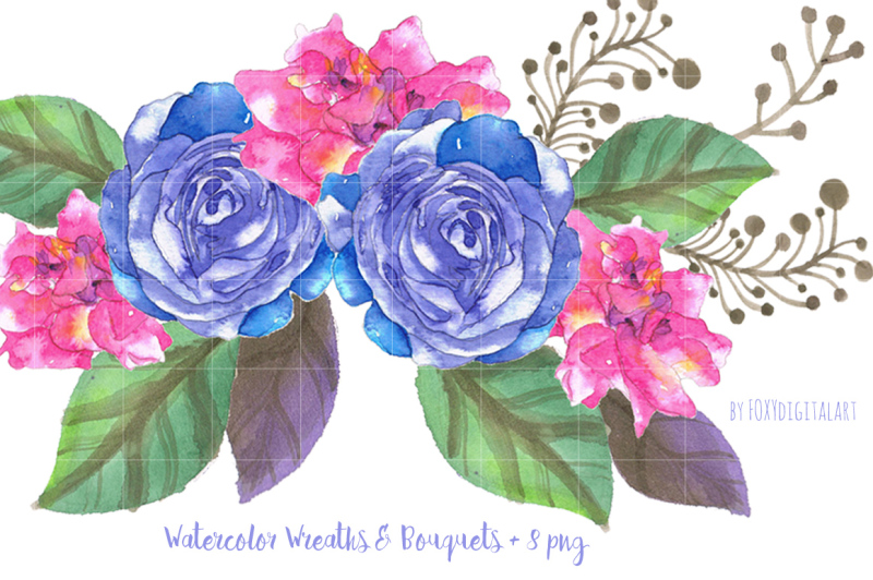 watercolor-wreath-bouquet-clipart