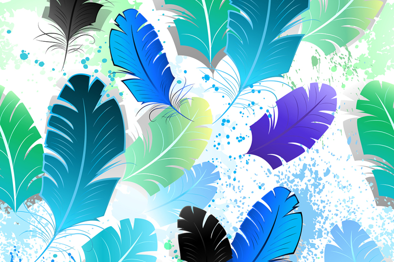 seamless-pattern-with-blue-feathers