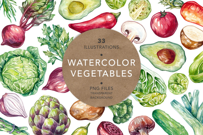 watercolor-vegetables