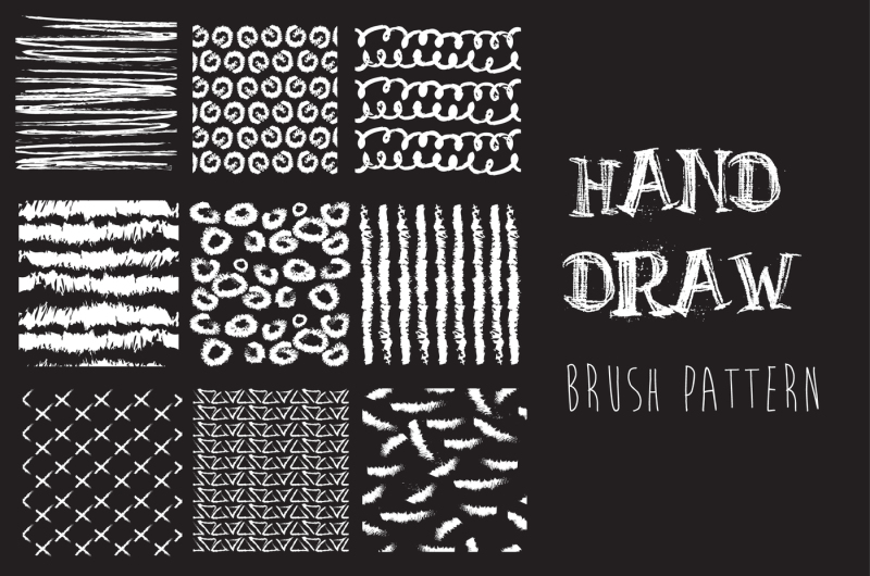 brush-strokes-pattern-set
