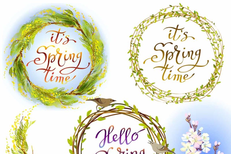 spring-floral-wreaths-amp-patterns-set