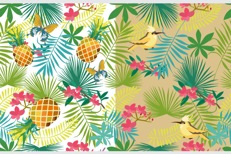 tropical-summer-card-and-pattern