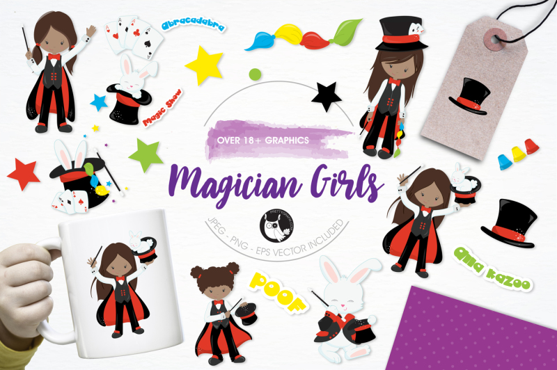 magician-girls-graphics-and-illustrations