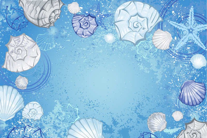 blue-background-with-seashells