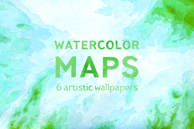 watercolor-maps-set-of-6-high-resolution-images