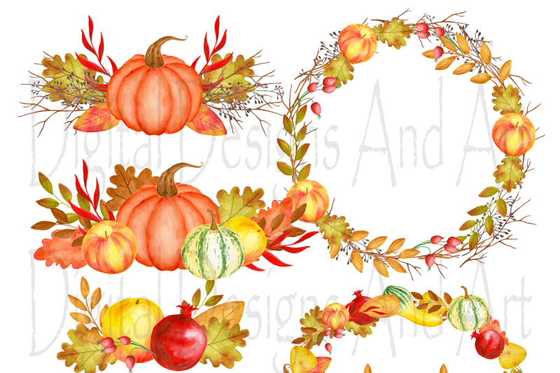 watercolor-autumn-bouquet