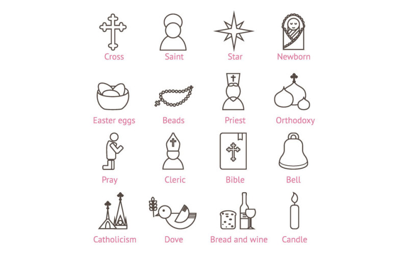 jesus-christ-religion-icons-set