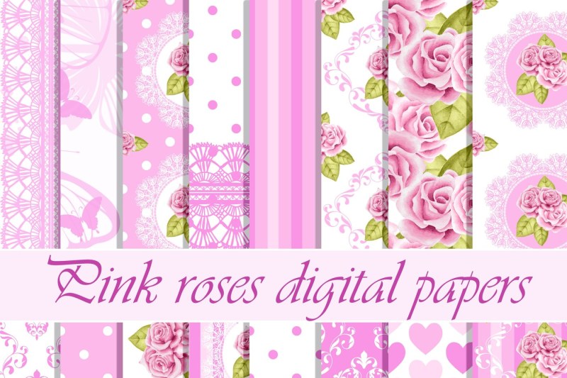 pink-roses-digital-paper