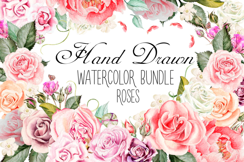 hand-drawn-watercolor-roses-bundle