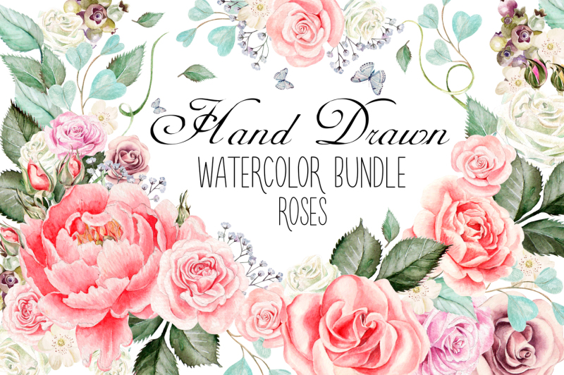 hand-drawn-watercolor-roses-bundle