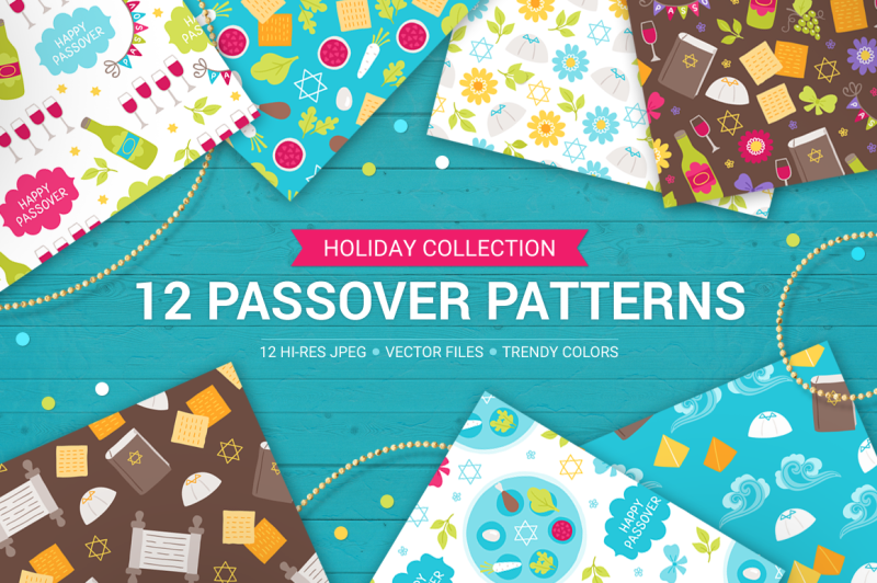 12-passover-seamless-patterns